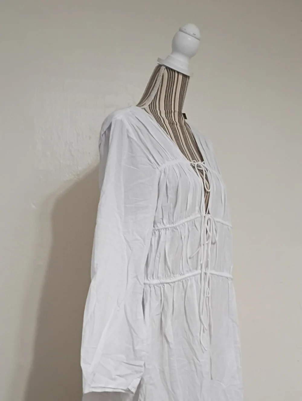 J Crew White Cotton Coastal Vacation Mini Dress Cover Up Size XL NWT